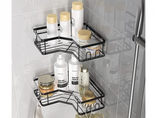 Étagères d'angle de salle de bain style loft