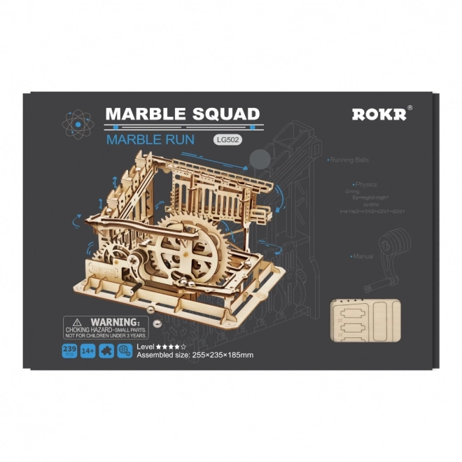 Trappes Équipe de Billes en Marbre - Piste de Billes - Kit de Construction en Bois 3D