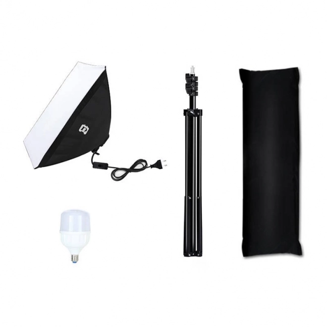 Ensemble de studio Puluz Softbox 50x70 cm avec trépied et ampoule LED