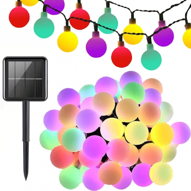 Guirlande de jardin solaire multicolore avec LED