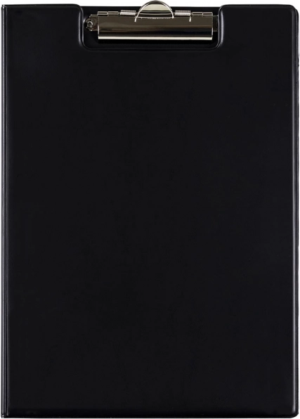 Presse-bloc A4 double en plastique avec clip Classic noir
