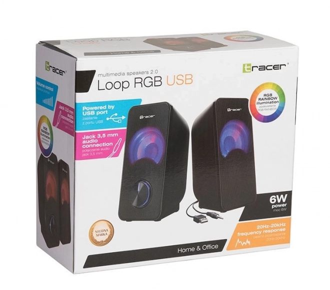 Haut-parleurs 2.0 Loop RGB USB