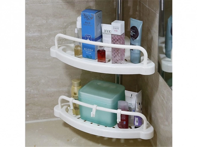 Étagère d'angle télescopique pour salle de bain