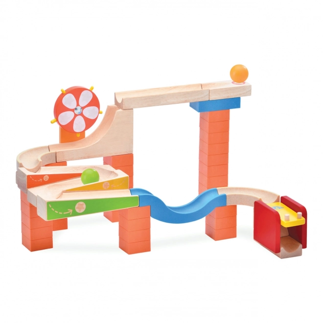 Circuit de billes en bois Wonder Trix Track : Lumineux et Rouleaux