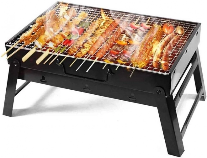 Gril portable pliable au charbon de bois pour camping et BBQ