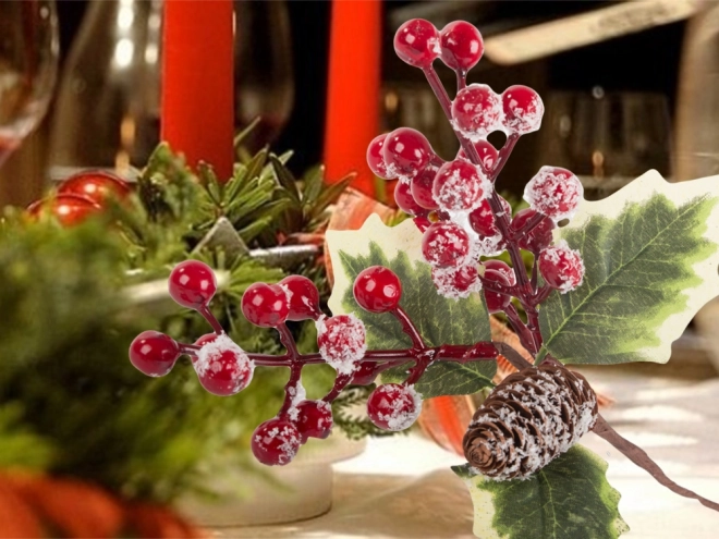Décoration de table en sorbier de Noël
