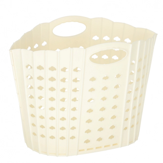 Panier à linge pliable crème