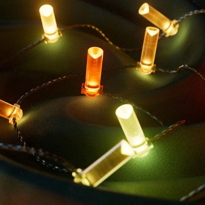Guirlandes lumineuses intelligentes décoratives USB-C (Bonbons) 100 LED RGB, bougies, câble vert, 6 m