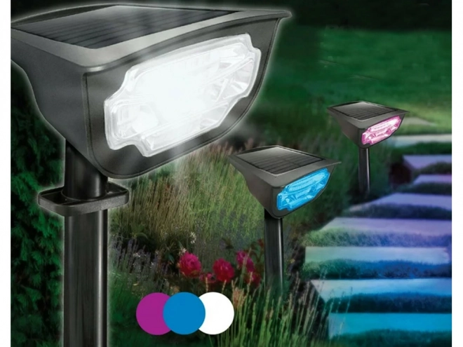 Lanterne de jardin solaire avec éclairage LED coloré