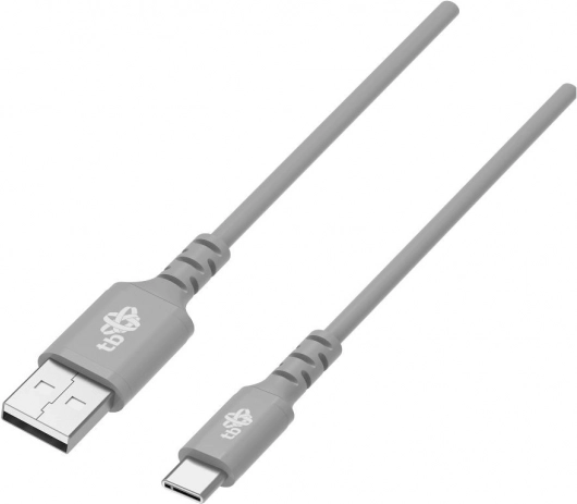Câble silicone USB–USB‑C 1 m, gris, Quick Charge