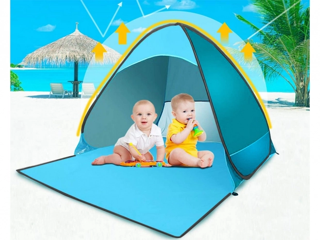 Tente de plage autoportante avec protection UV