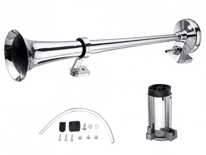 Klaxon pneumatique Chrome avec compresseur 12V