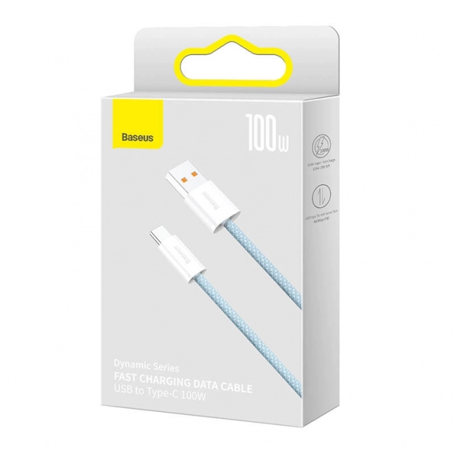 Câble USB à USB-C Baseus Dynamic, 100 W, 1 m, bleu