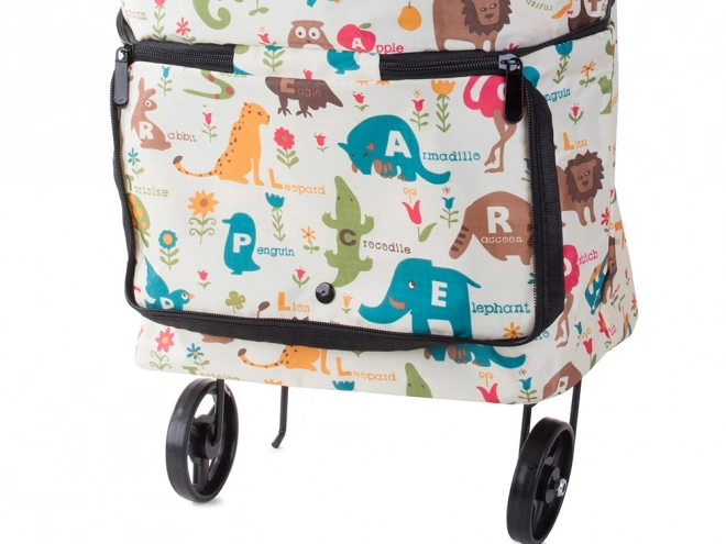 Sac de courses à roulettes avec roues d'épaule pliantes