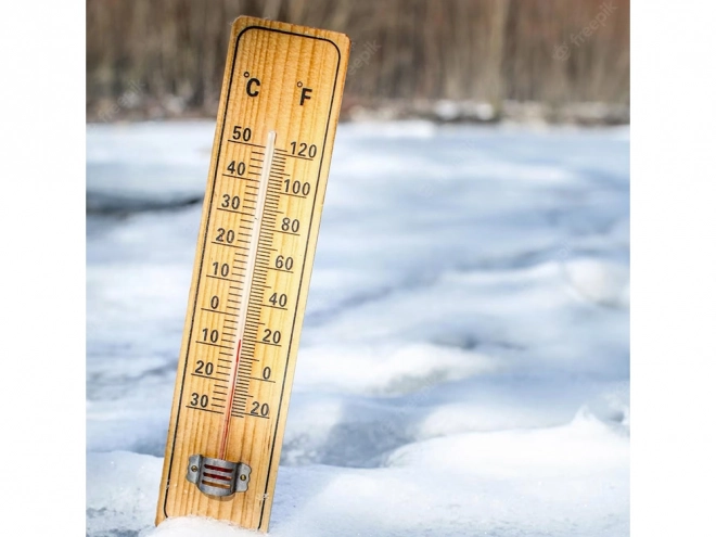 Grand thermomètre en bois pour utilisation intérieure et extérieure