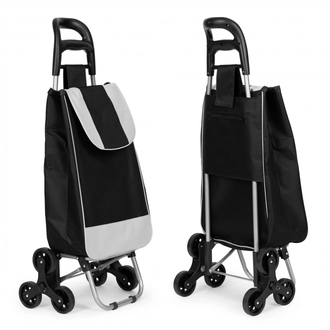 Panier à provisions, 25 l, 6 roues, cadre métallique, noir