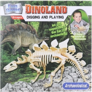 Sculpture de Stégosaure - Jeu de Fouilles de Dinosaures
