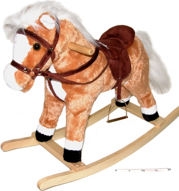 Cheval à bascule avec effets marron