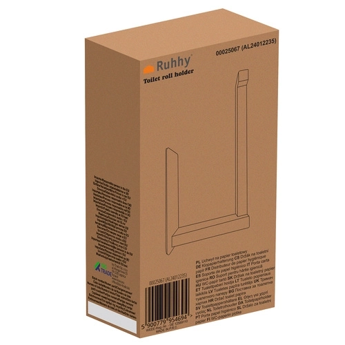 Support de papier toilette mural de style loft noir