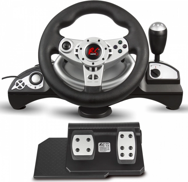 volant de course gaming avec pédales pour PS4, PS3, XBOX ONE, PC, SWITCH et ANDROID – NanoRS RS700