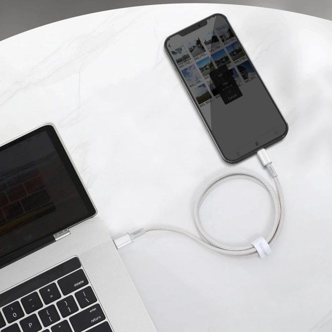 Câble USB-C vers Lightning Baseus à haute densité de tressage, 20W, PD, 2m