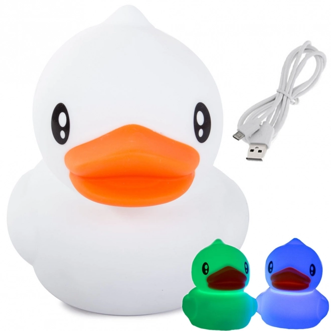 Lumière Nocturne LED Canard pour Enfants en Silicone