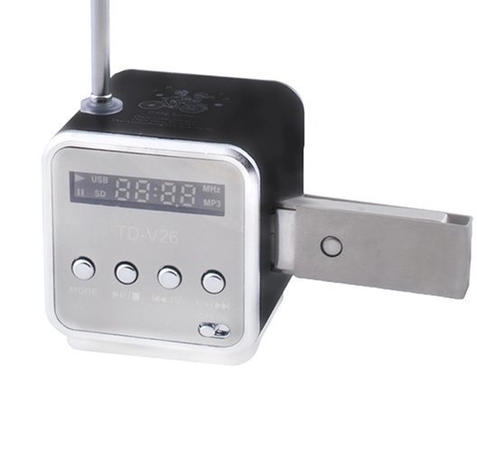 Haut-parleur Bluetooth portable avec radio et écran LCD TD-V26