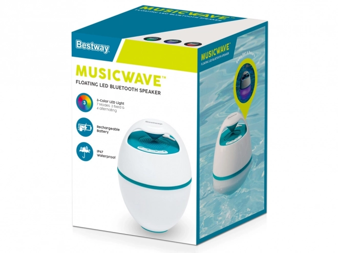 Haut-parleur flottant portable Bestway MusicWave™ avec Bluetooth et lumière LED