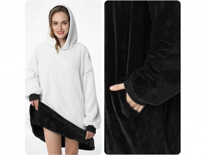 Sweat-shirt couverture oversize en polaire épaisse