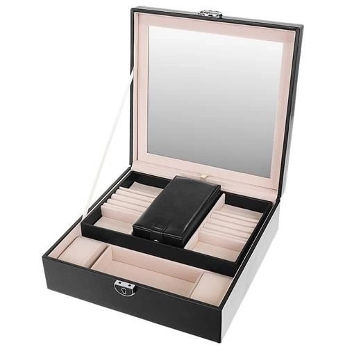 Boîte à bijoux noire Beautylushh