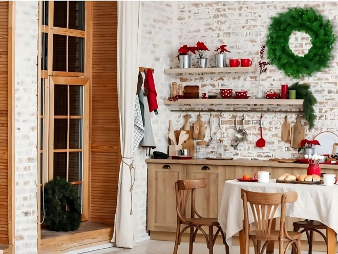 Couronne décorative de Noël 50 cm