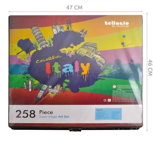 Ensemble de peinture et de dessin dans une mallette 288 pièces