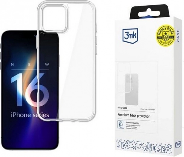 Étui Armor Case pour iPhone 16 Pro transparent
