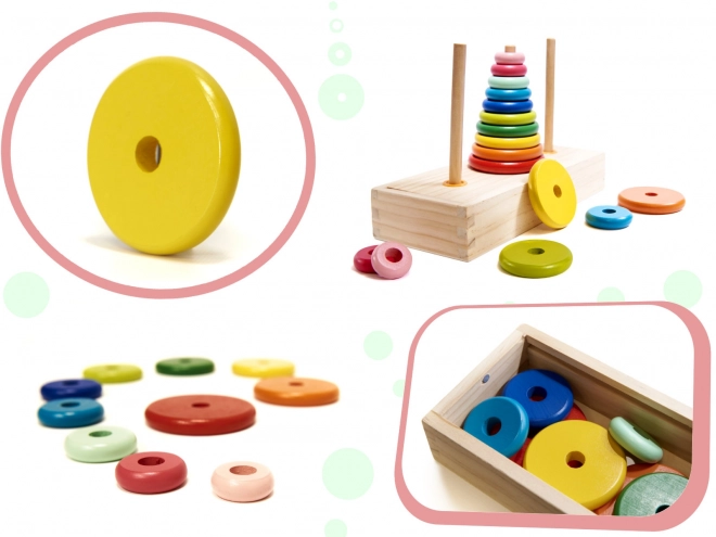 Puzzle en bois pour enfants - Tour de Hanoï