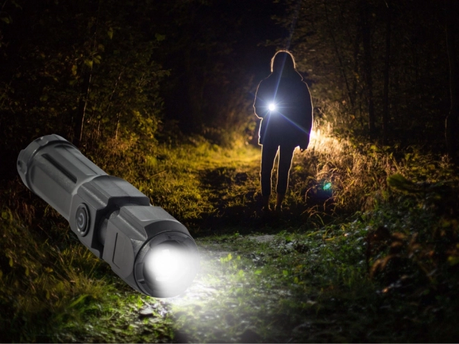 Lampe torche LED tactique rechargeable avec fonction zoom