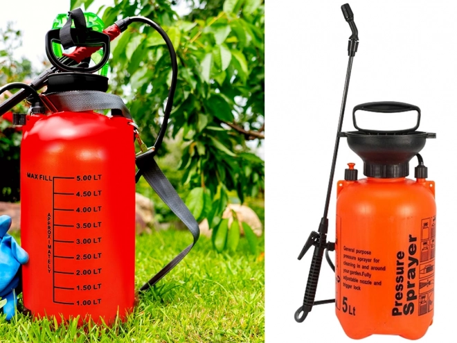 Pulvérisateur de jardin manuel à pression avec longue lance 5 l