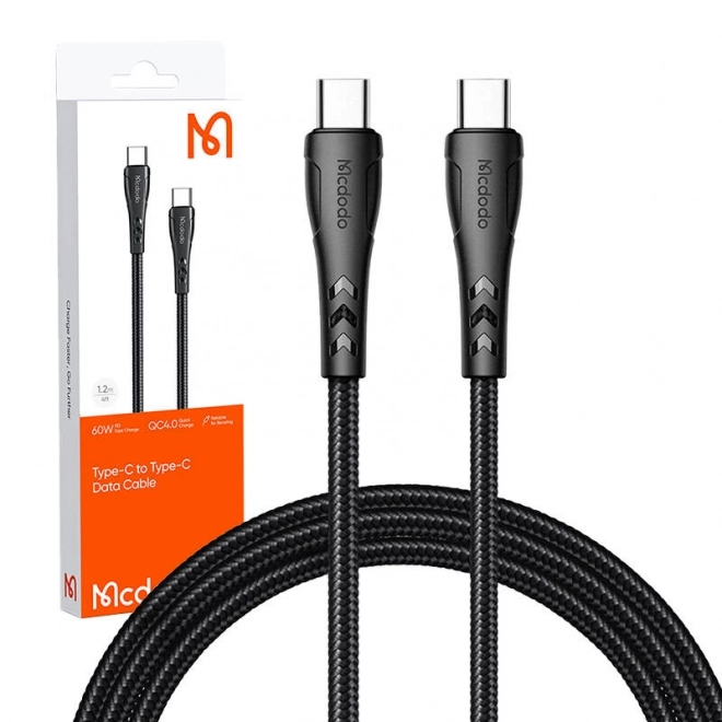 Câble USB-C vers USB-C Mcdodo CA-7641, PD 60W, 1,2 m (noir)