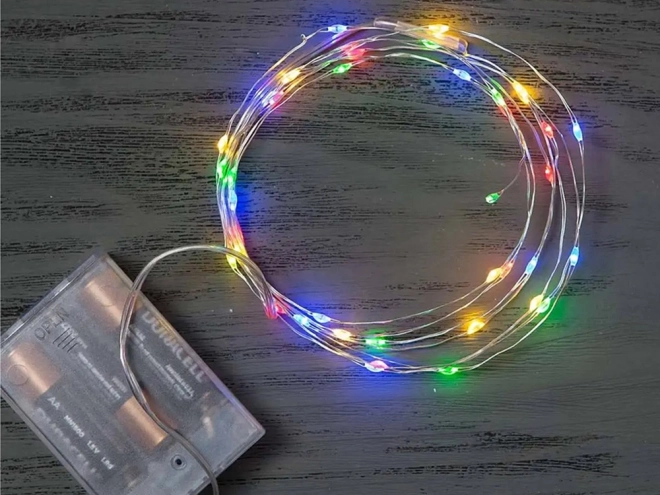 Guirlandes lumineuses LED multicolores de Noël avec piles 10m