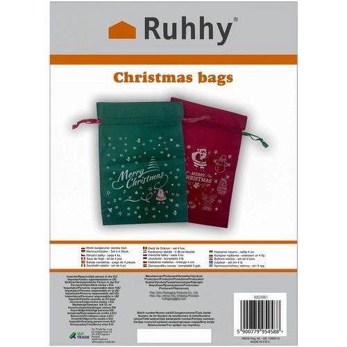 Ensembles de quatre sacs cadeaux de Noël