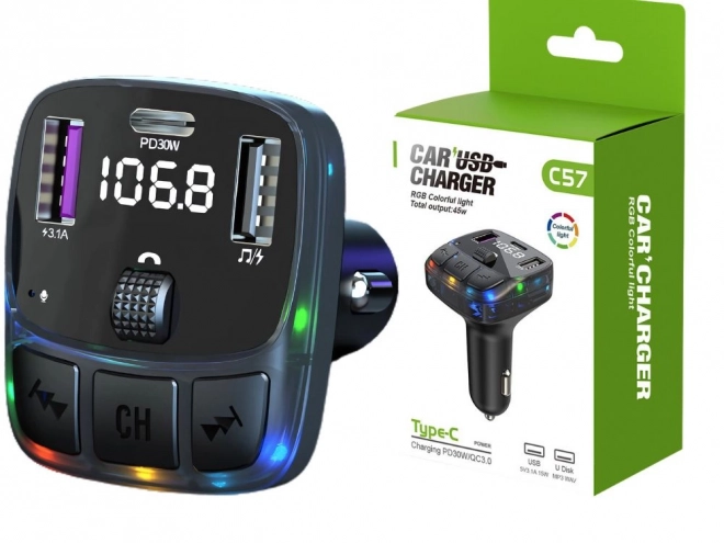 Transmetteur FM multifonction automobile avec charge rapide