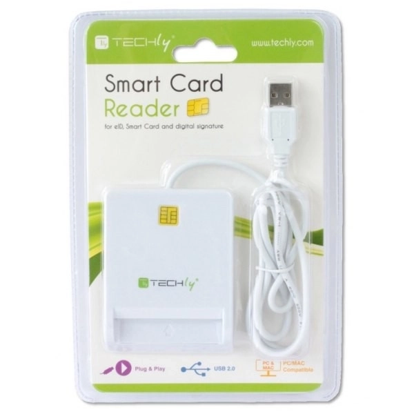 Lecteur de cartes à puce USB blanc