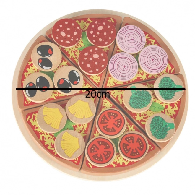 Ensemble de jeu en bois Pizza avec accessoires