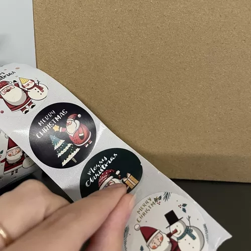 Autocollants de Noël - rouleau 500pcs. Ruhhy 22328