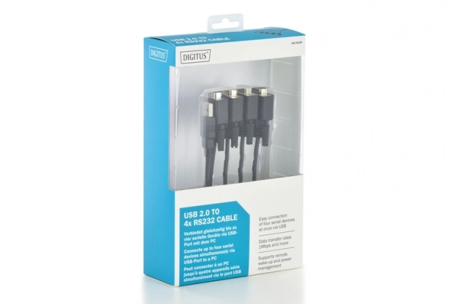 Adaptateur USB pour 4x RS232 avec câble 1,5m