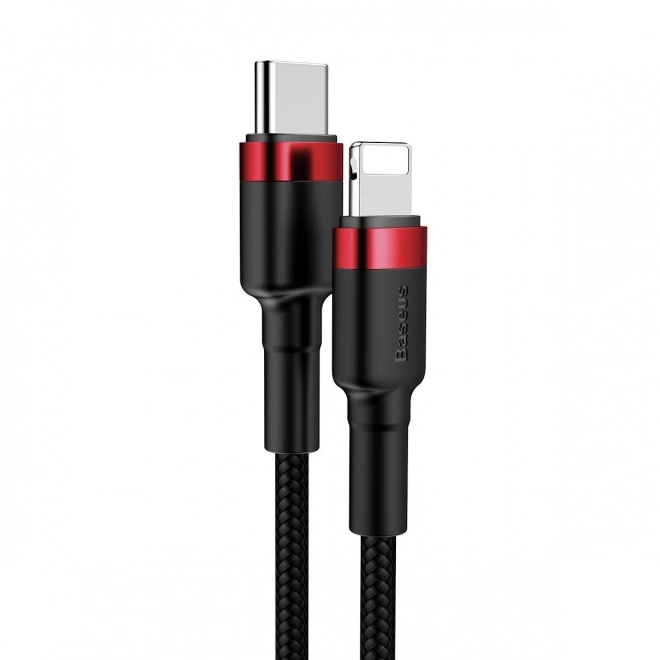 Câble Baseus Cafule USB-C vers Lightning 18W rouge-noir