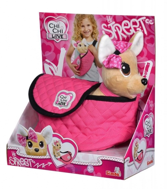 Chi Chi Love chien en peluche dans un sac à la mode