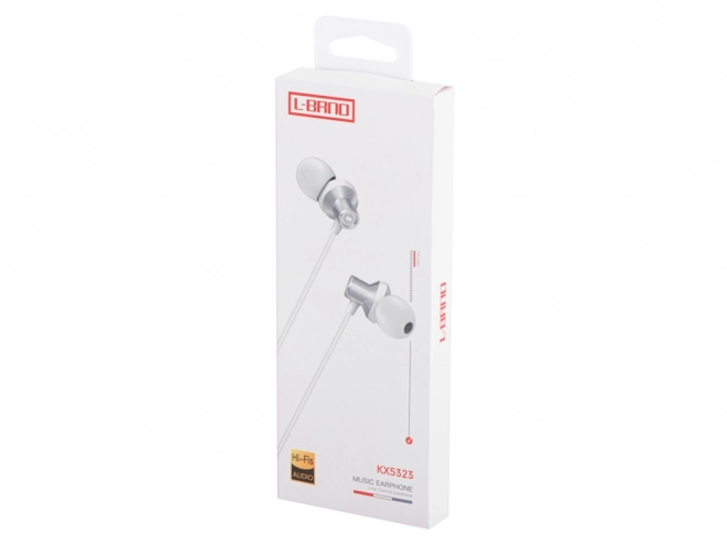 Écouteurs filaires blancs avec prise jack 3,5 mm