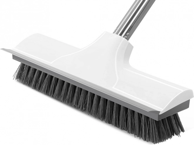 Brosse à plancher raclette puissance 2 en 1