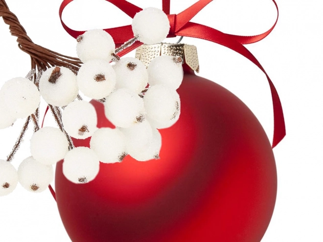 Décorations de Noël Rowan Blanc Givré 5 pcs