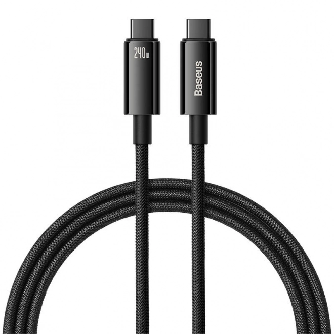 Câble USB-C vers USB-C Baseus Tungsten Gold 240W 1 m (noir)